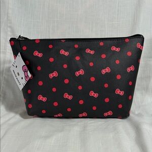 Hello Kitty Black Pouch with Red Bow Accents